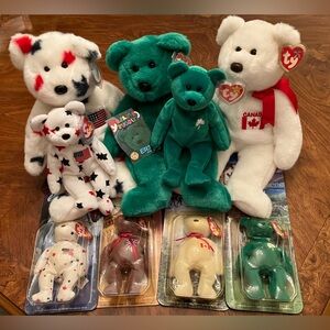 Lot of 9 Ty Beanie Babies Buddies Teeny NIB McDonald’s bears.